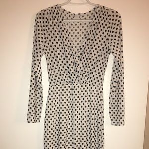 [NEW - never worn] Black and white polka dot dress
